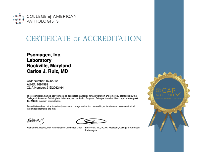 CAP Accreditation Certificate August 14, 2025 (1)
